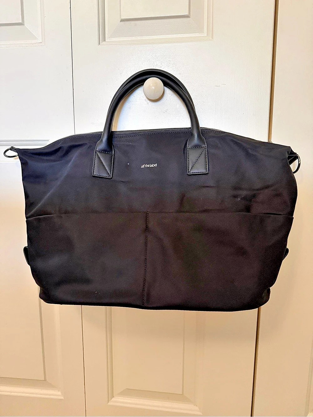 Alf the Label Black Tote Bag with Shoulder Strap